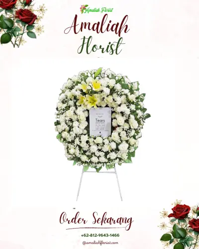 Krans Bunga Duka Cita di Sokatengah